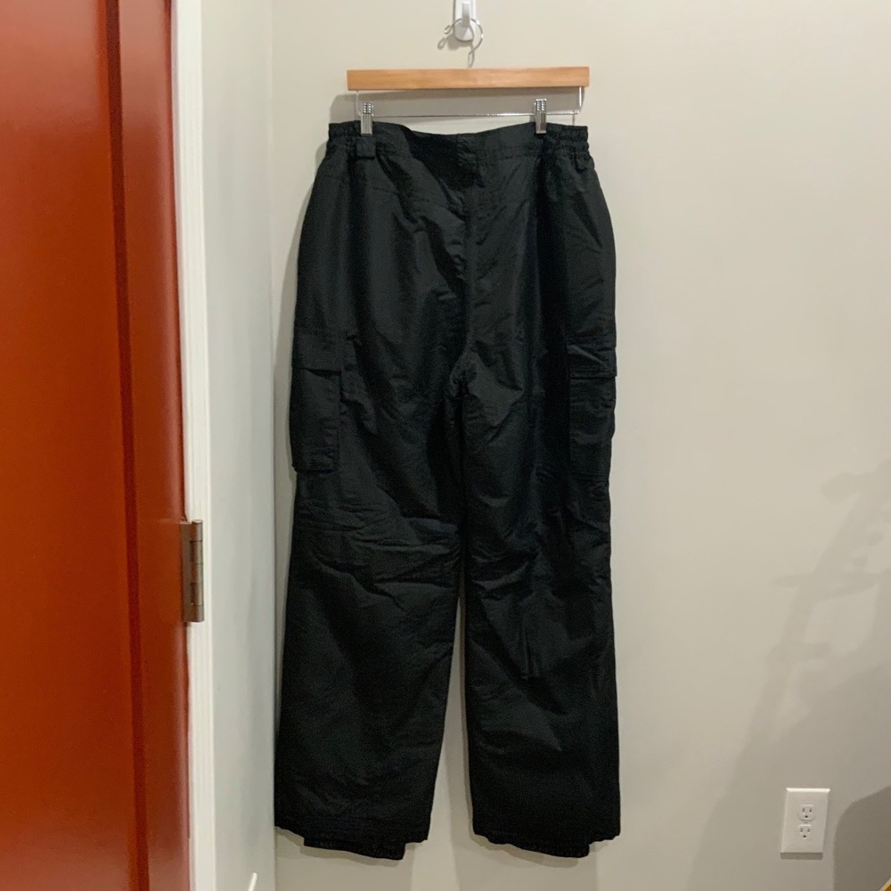 Black Waterproof Cargo Ski Snow Pants Insulated Winter Outdoor Gear